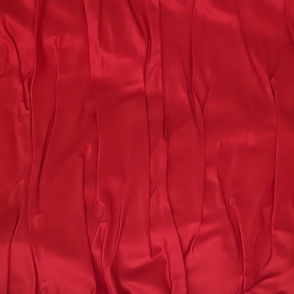 Vicki SOBLE Couture Red Disco Satin Taffeta Ruched Formal Wiggle Skirt - Picture 4 of 6